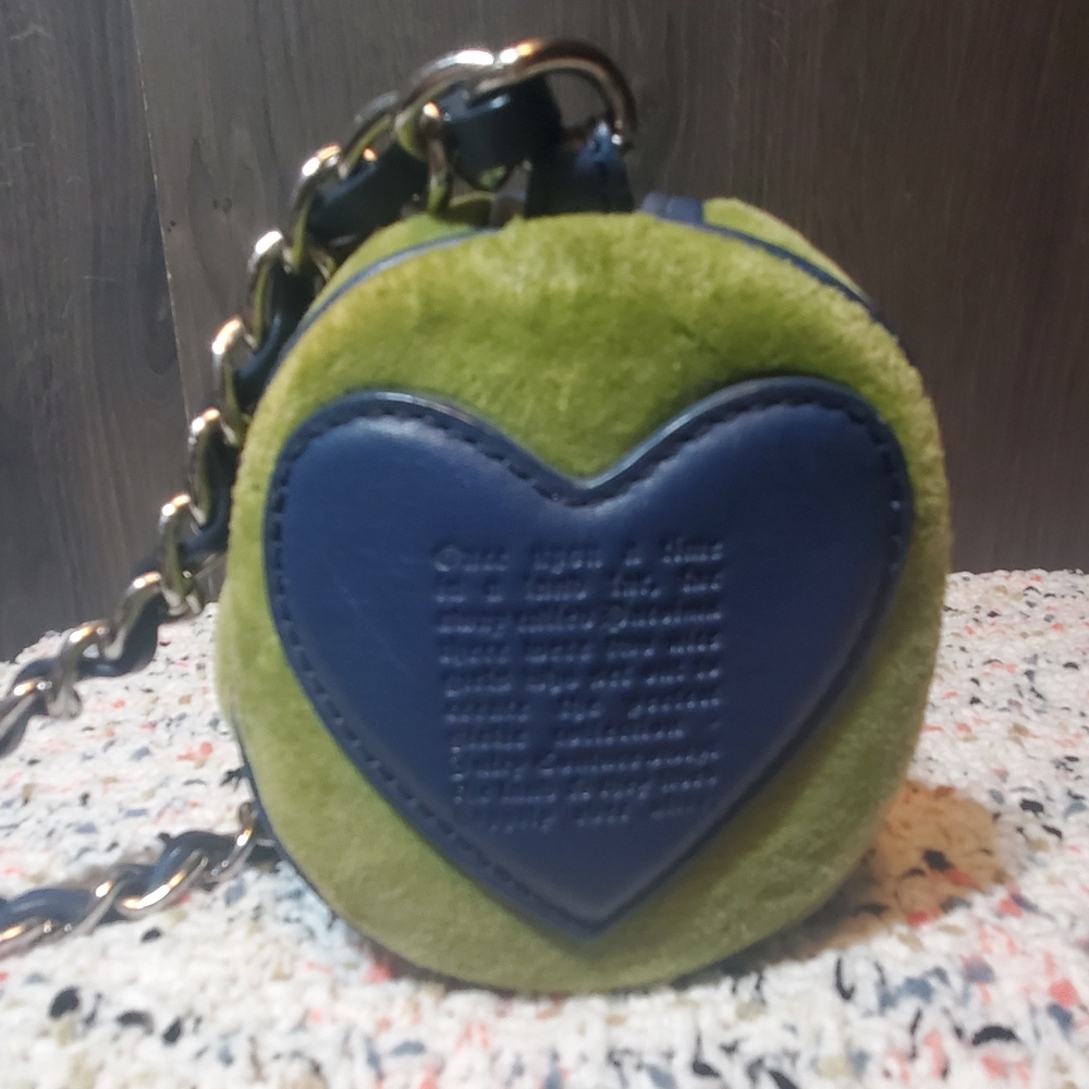Y2k Juicy Couture Barrel Bag Lime Green Velour - Picture 3 of 13